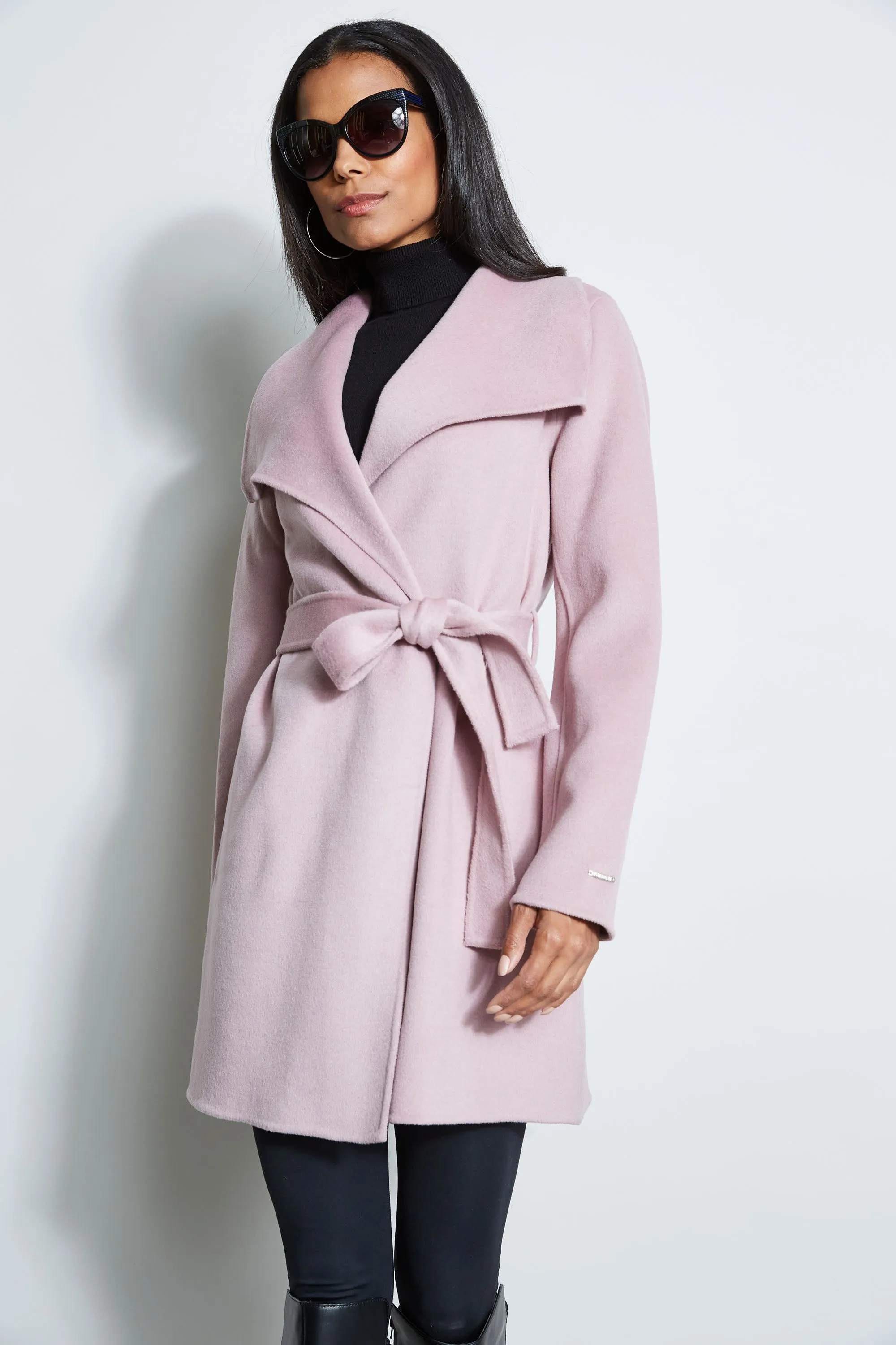 Tahari Ella Double Face Wool Coat