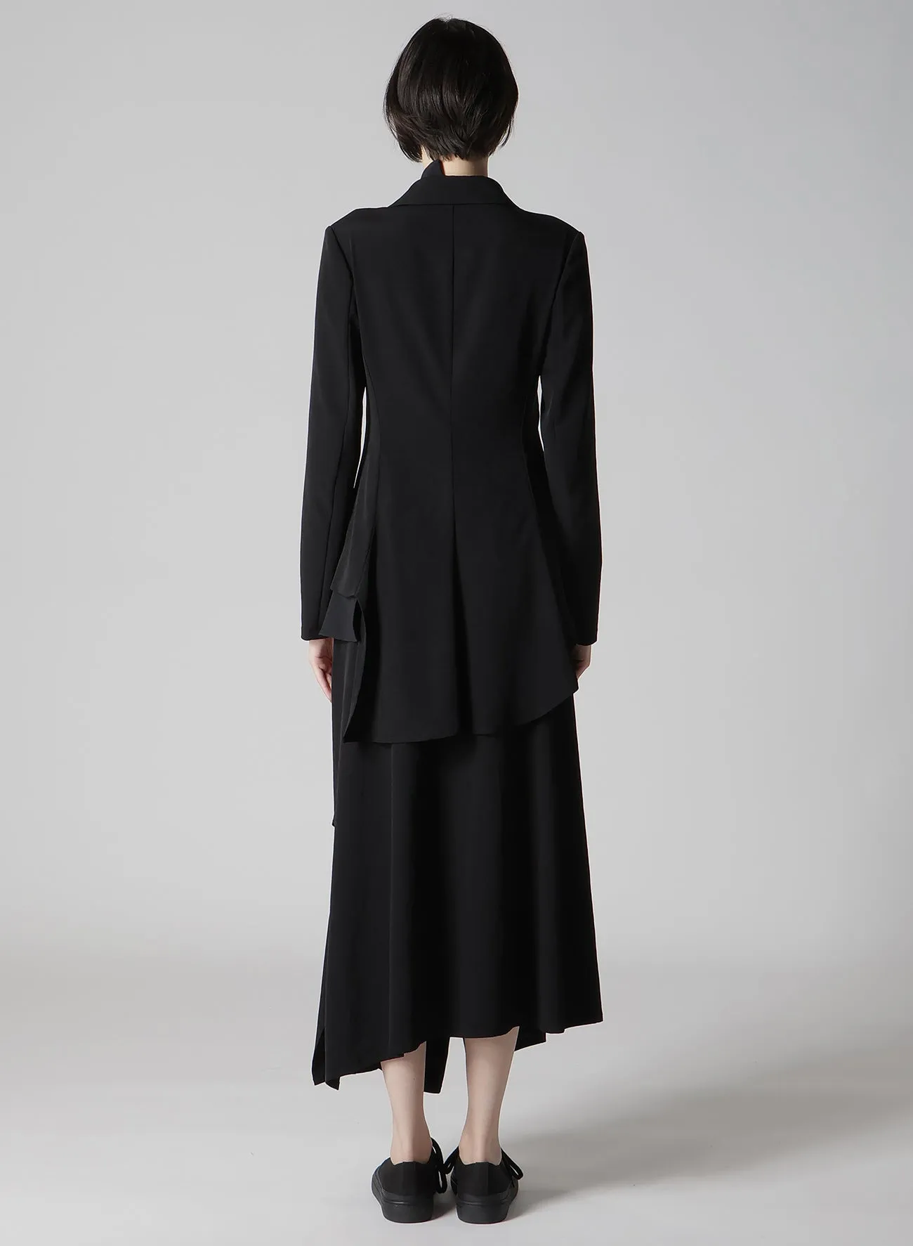 TA/PE CREPE DE CHINE 2 LAYERED WRAP JACKET