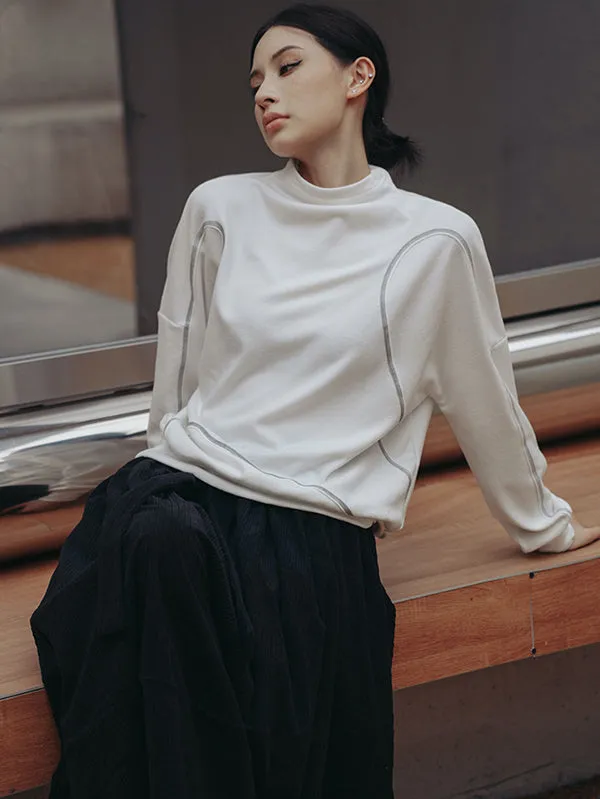 xakxx Urban Long Sleeves High-Neck Sweatshirt Tops
