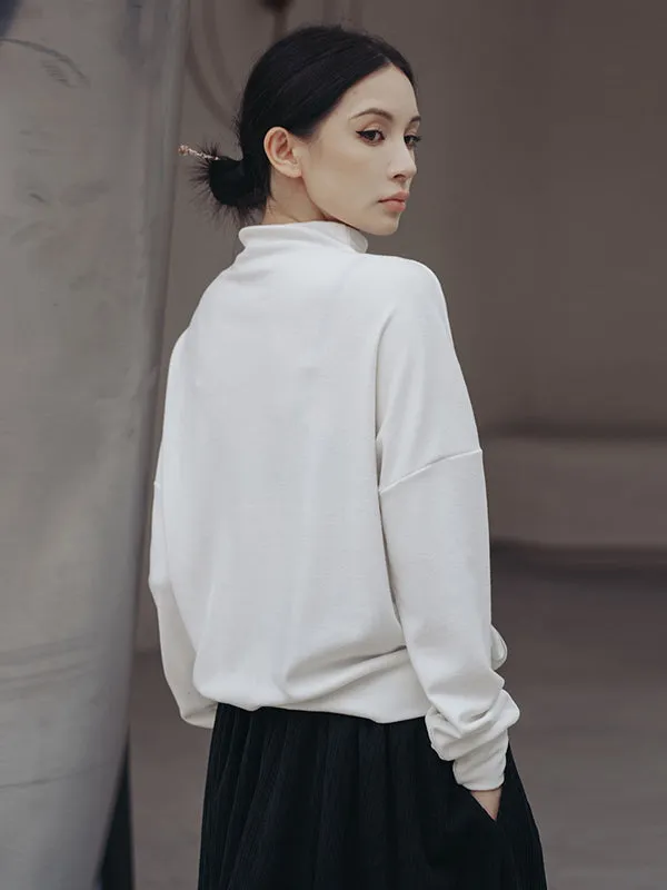 xakxx Urban Long Sleeves High-Neck Sweatshirt Tops