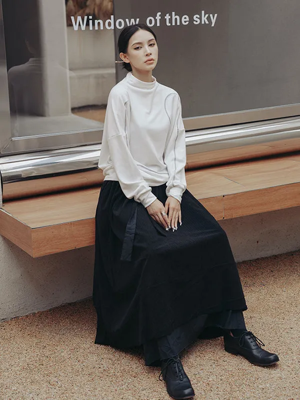 xakxx Urban Long Sleeves High-Neck Sweatshirt Tops