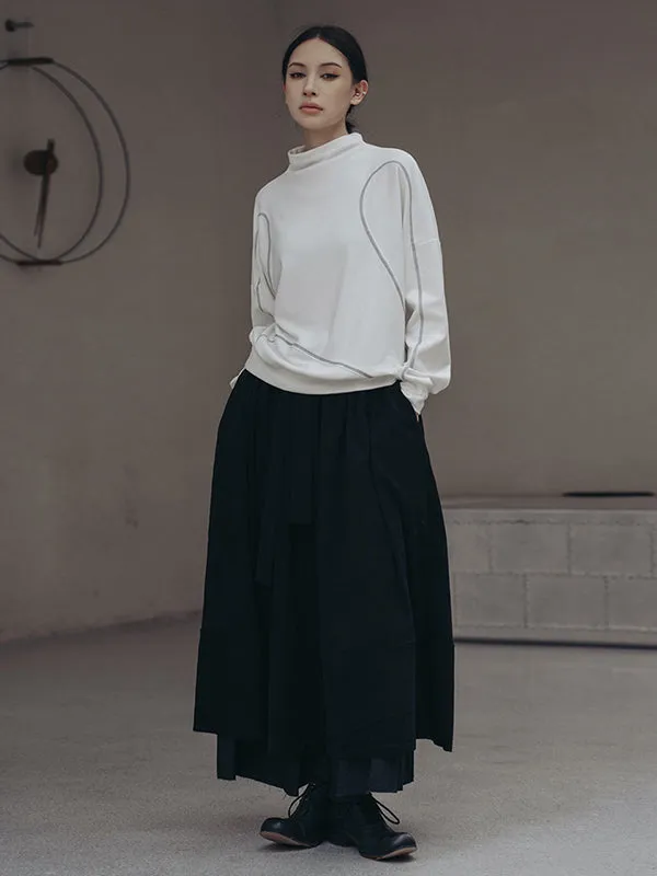 xakxx Urban Long Sleeves High-Neck Sweatshirt Tops