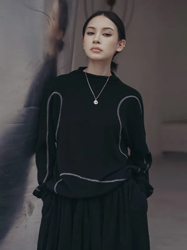 xakxx Urban Long Sleeves High-Neck Sweatshirt Tops