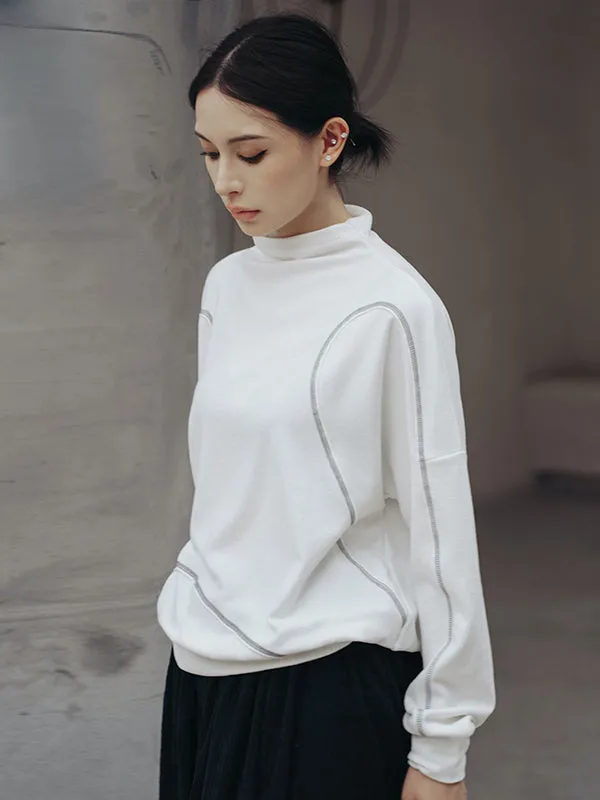 xakxx Urban Long Sleeves High-Neck Sweatshirt Tops