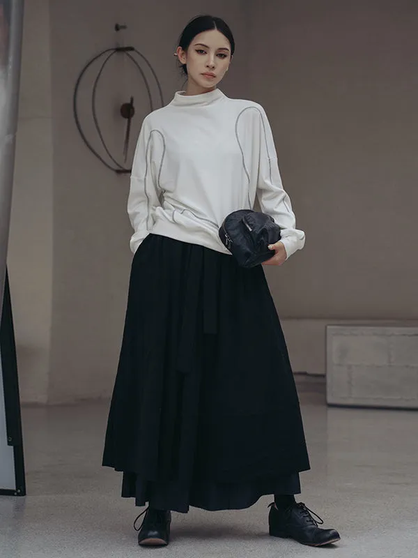 xakxx Urban Long Sleeves High-Neck Sweatshirt Tops