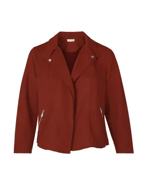 Yvette Faux Suede Jacket | Red